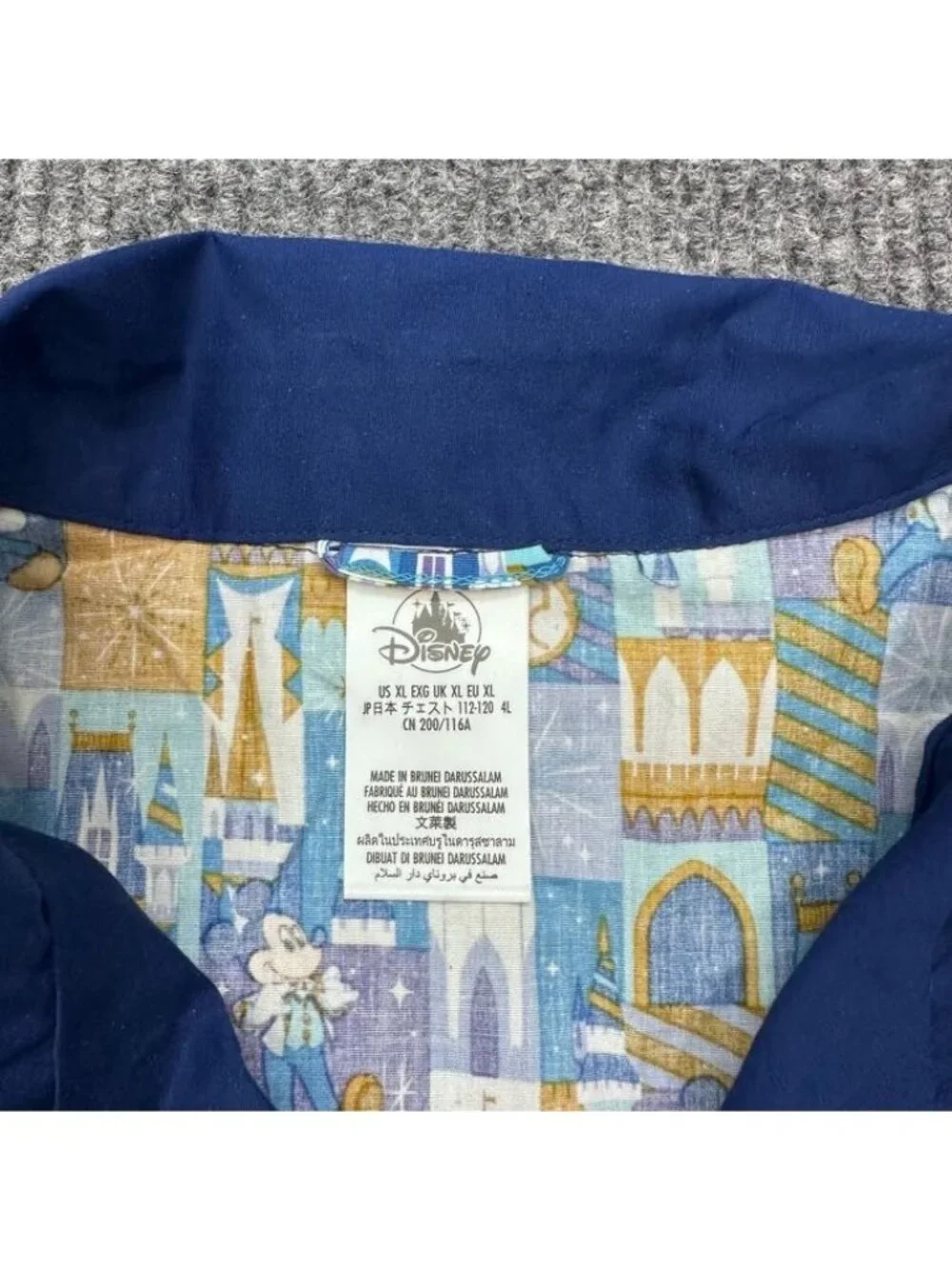 Walt Disney World 50th Anniversary Mickey Retro Camp Bowling Shirt Mens XL NEW